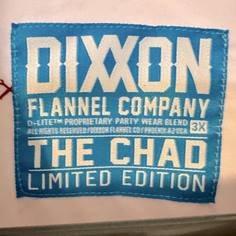 3XL DIXXON PARTY SHIRT THE CHAD